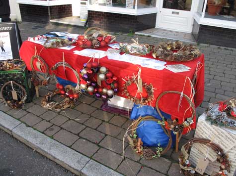 The stall looked beautiful covered in handmade Christmas treats!